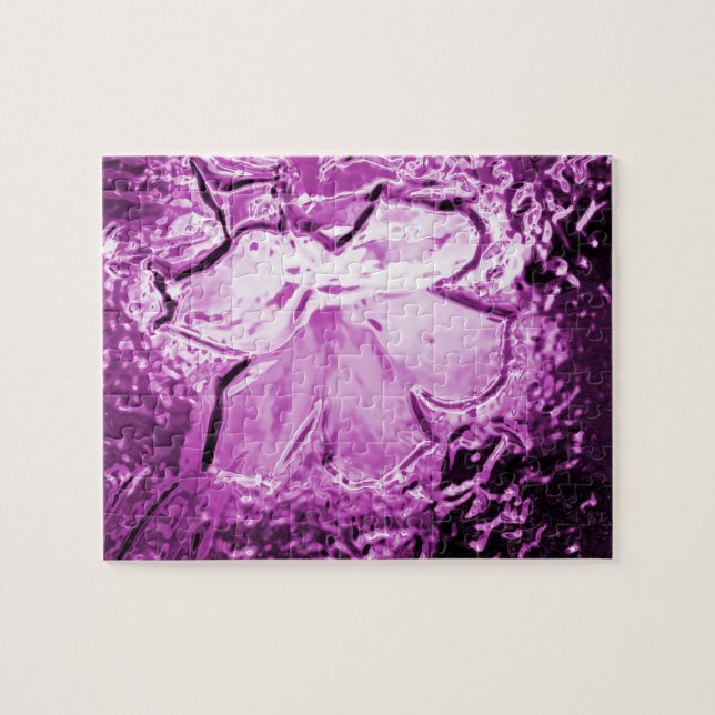 Blume aus Glas Lila Puzzle (Horizontal)