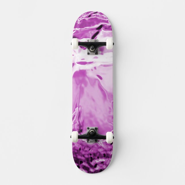 Blume aus Glas Lila Skateboard (Vorderseite)