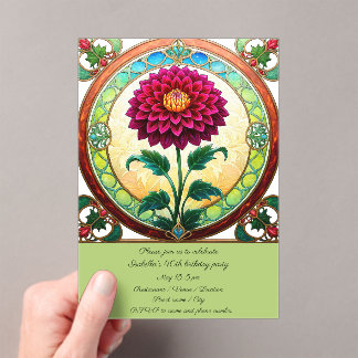 Blume aus Hartglas Acryleinladungen