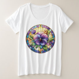 Blume aus Hartglas Große Größe T-Shirt