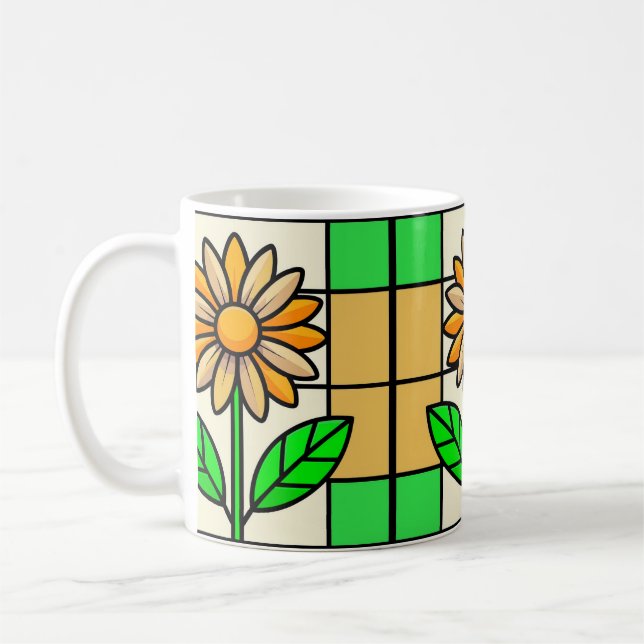 Blume aus Hartglas Kaffeetasse (Links)