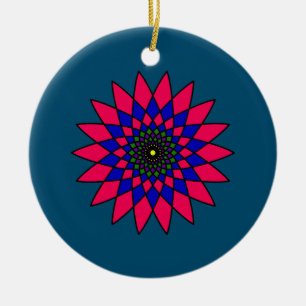 Blume aus Hartglas Keramik Ornament