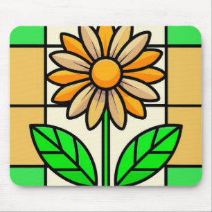 Blume aus Hartglas Mousepad