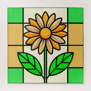 Blume aus Hartglas Puzzle