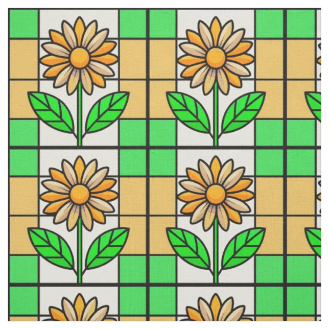 Blume aus Hartglas Stoff (Muster)