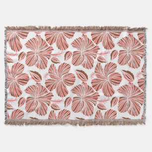 Blume aus hawaiianischem Hibiskus: brauner tropisc Decke