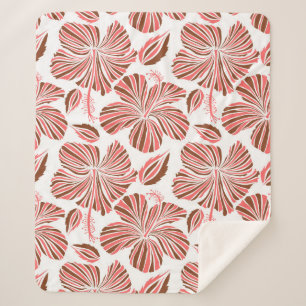 Blume aus hawaiianischem Hibiskus: brauner tropisc Sherpadecke