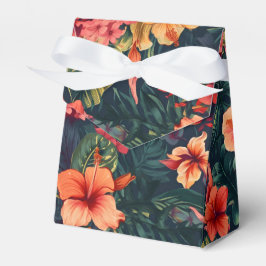 Blume aus Hibiskus, tropisches Blumenmuster Geschenkschachtel