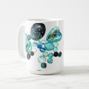 Blume aus Meerglas und Bänder Kaffeetasse