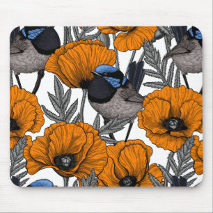 Blume aus Mehl und Orangenmohn 2 Mousepad