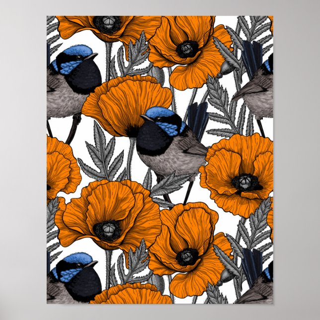 Blume aus Mehl und Orangenmohn 2 Poster (Vorne)