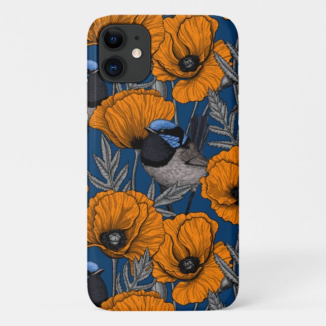 Blume aus Mehlwein und Orangenmohn Case-Mate iPhone Hülle (Rückseite)