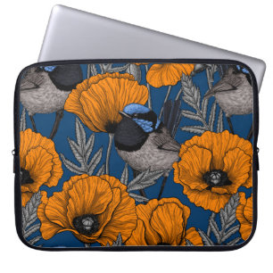 Blume aus Mehlwein und Orangenmohn Laptopschutzhülle
