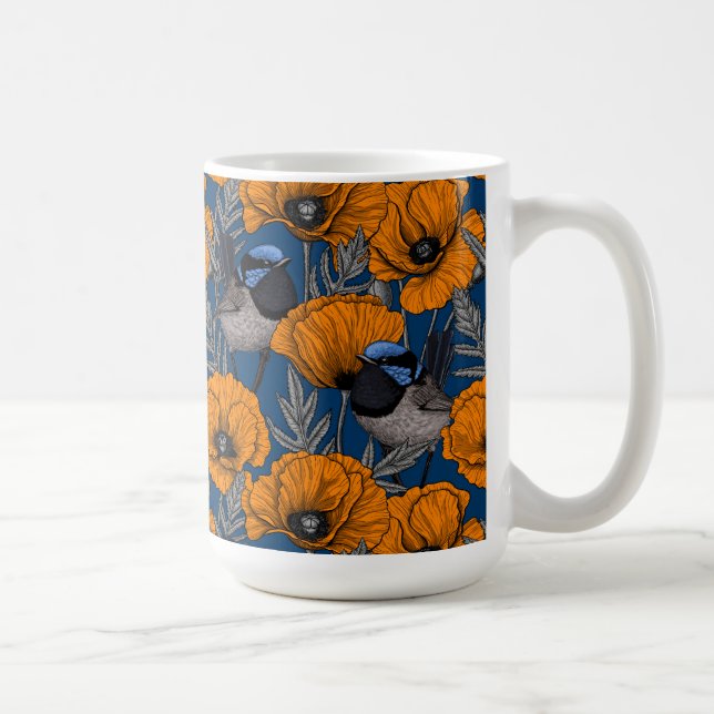 Blume aus Mehlwein und Orangenmohn Tasse (Rechts)