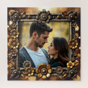 Blume aus Metall Personalisiertes Foto Puzzle