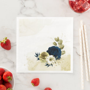 Blume aus phantastischem Elfenbeingold Serviette