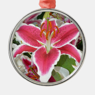 Blume aus rosa Sterngazer Ornament Aus Metall