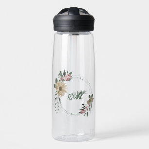 Blume aus Rosa und Champagner Trinkflasche