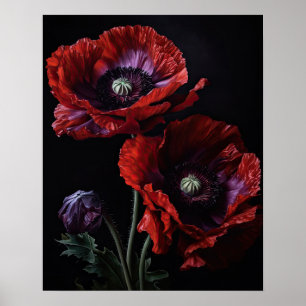 Blume aus Rot-Orientalisch Mohnblumen Poster