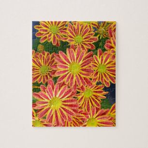 Blume aus Rotbein und Gelbstreifen Puzzle