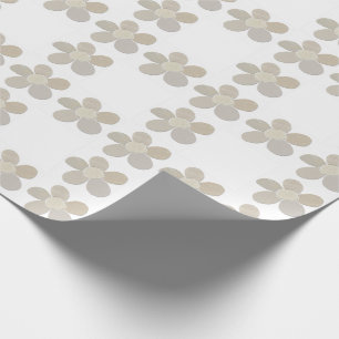 Blume aus Spinnstoffen - DIY Geschenkpapier