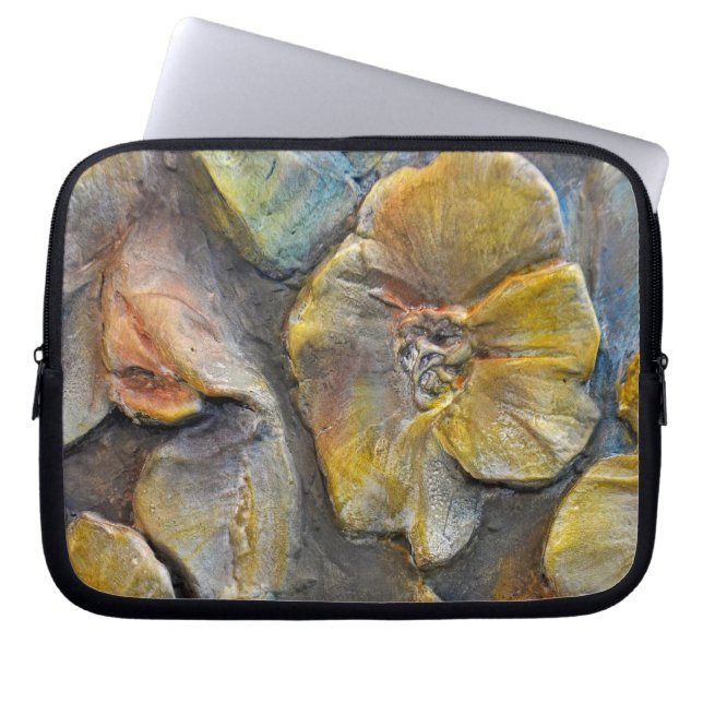 Blume aus Stein Laptopschutzhülle (Vorderseite)