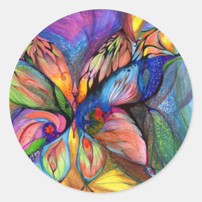 Blume aus Traumland Runder Aufkleber (Vorderseite)