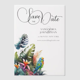 Blume aus tropischem Blattpapagei