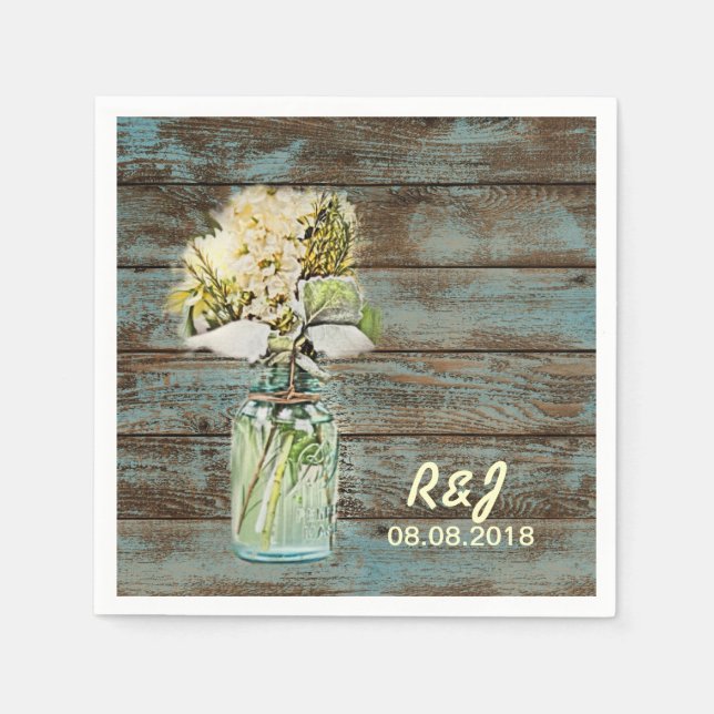 Blume aus Vintagem Western verweilen im Stall Serviette (Vorderseite)