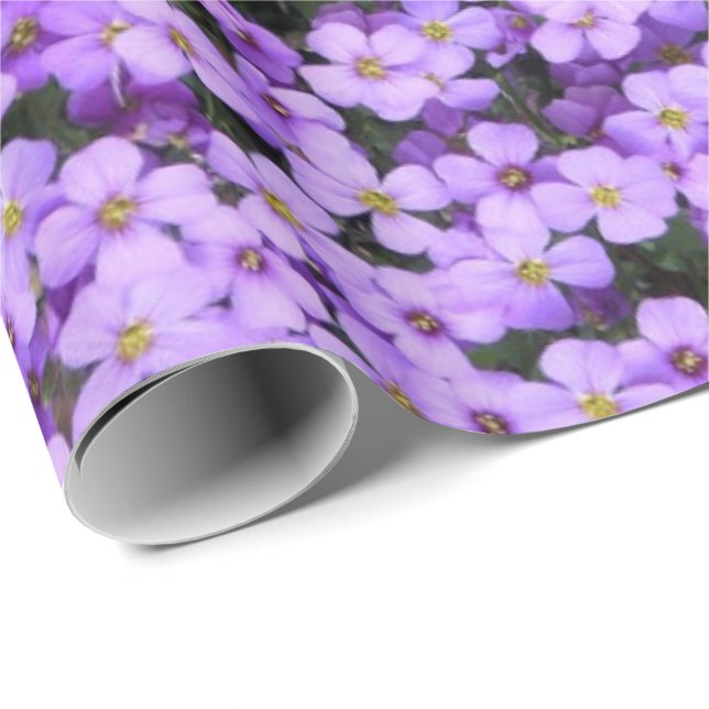 Blume aus Violett, die Papiervioletten umhüllen Geschenkpapier (Rolleneckpunkt)