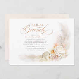 Blume aus weichem Pastell und Pampas Grass Bridal Einladung