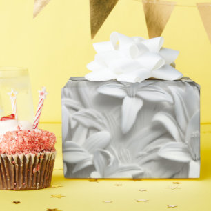 Blume aus weißer Lilie Nahtloses Muster Geschenkpapier