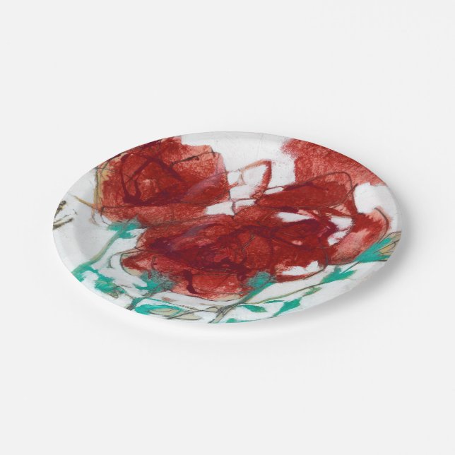 Blume Ausdruck I Pappteller (Schrägansicht)