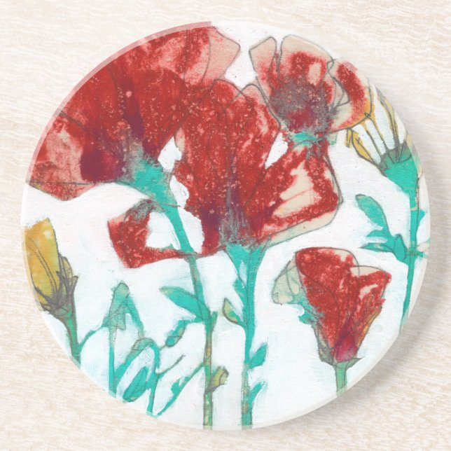 Blume Ausdruck II Getränkeuntersetzer (Vorne)