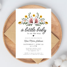 Blume Baby auf dem Weg Boho Babydusche