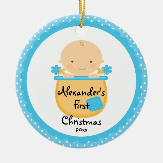 Blume Baby Baby Baby's First Christmas Ornament (Vorne)