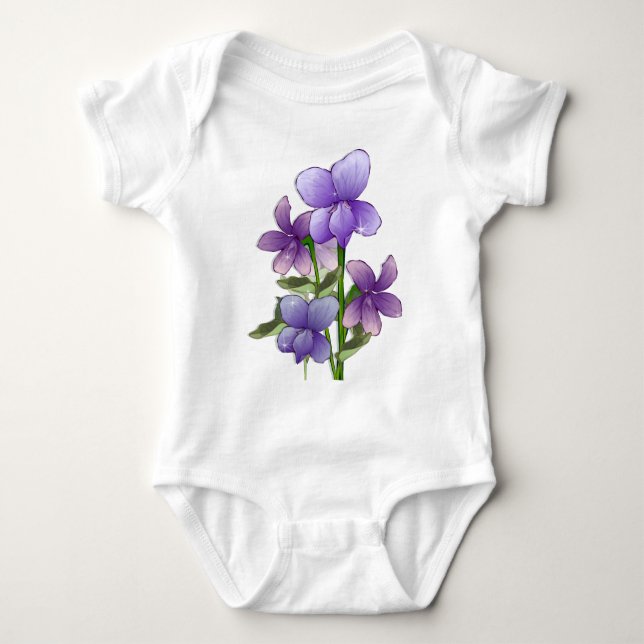 Blume Baby Strampler (Vorderseite)