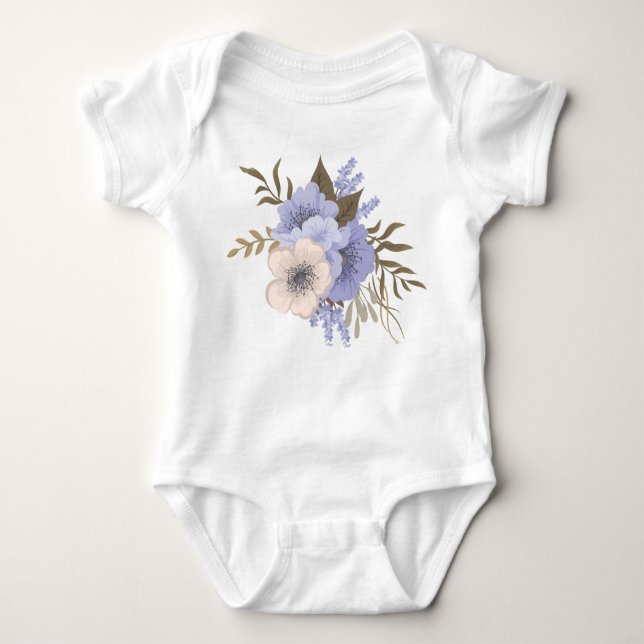 Blume Baby Strampler (Vorderseite)
