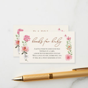 Blume Babydusche Anfrage Baby in Bloom Begleitkarte