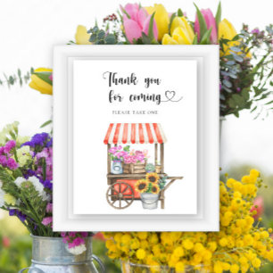 Blume Babydusche - Danke, dass Sie kommen Poster