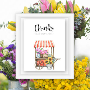 Blume Babydusche - Getränke helfen Ihnen Poster