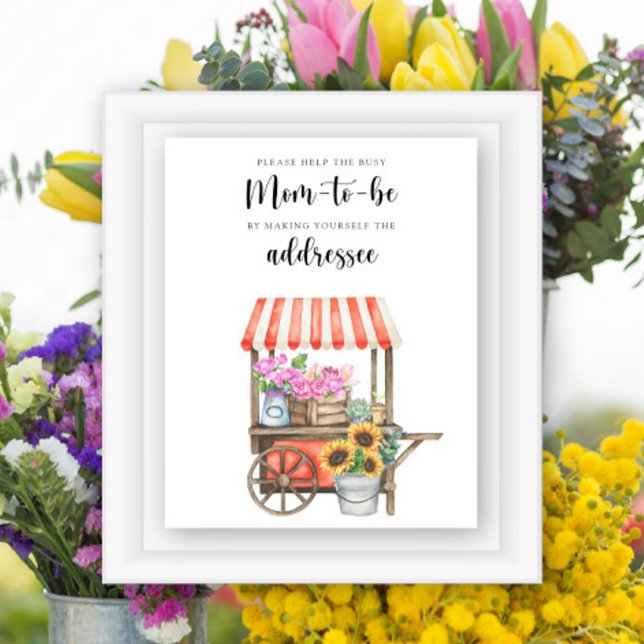 Blume Babydusche - Hilfe für die Mama, die noch be Poster (Von Creator hochgeladen)