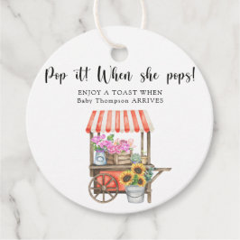 Blume Babydusche - Pop! Wenn sie Pop! Geschenkanhänger