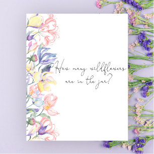 Blume Babydusche Rate wie viele Wildblumen Poster