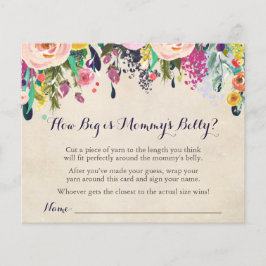 Blume Babydusche Wie groß ist Mama's Bauchspiel