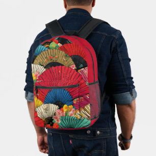 Blume-Backpack mit leuchtenden Farben Bedruckter Rucksack