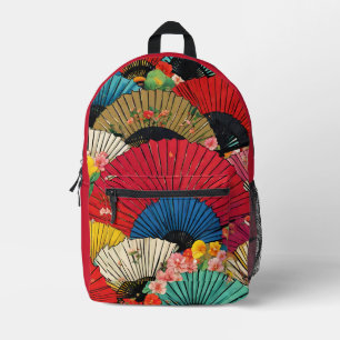Blume-Backpack mit leuchtenden Farben Bedruckter Rucksack