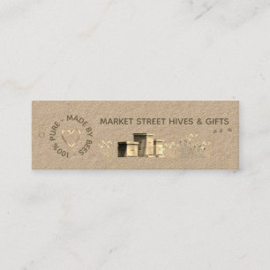 Blume "Backyard Honey Kraft" versteckt Goldherz-Bi Mini Visitenkarte