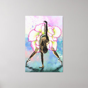 Blume Ballerina Balletttänzerin Canvas Print Leinwanddruck