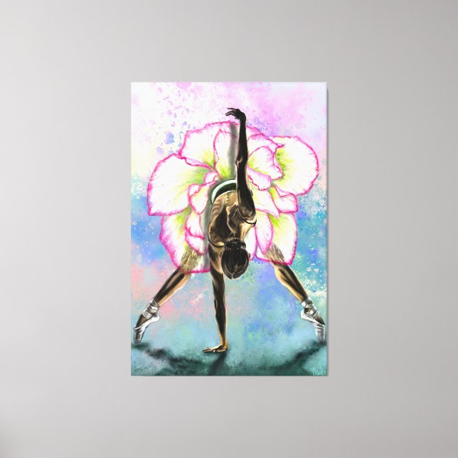 Blume Ballerina Balletttänzerin Canvas Print Leinwanddruck (Vorderseite)